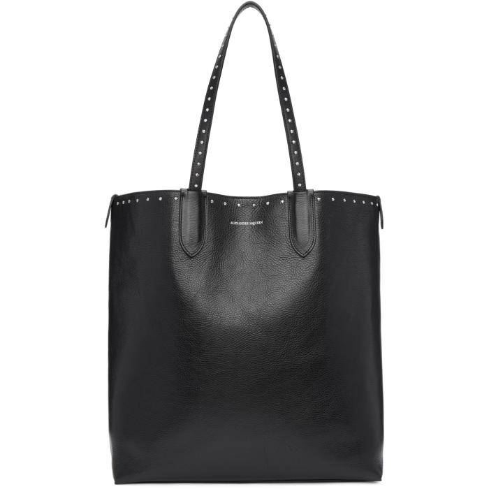 Photo: Alexander McQueen Black Studded North-South Shopper Tote 