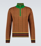 Wales Bonner - Zipped linen sweatshirt