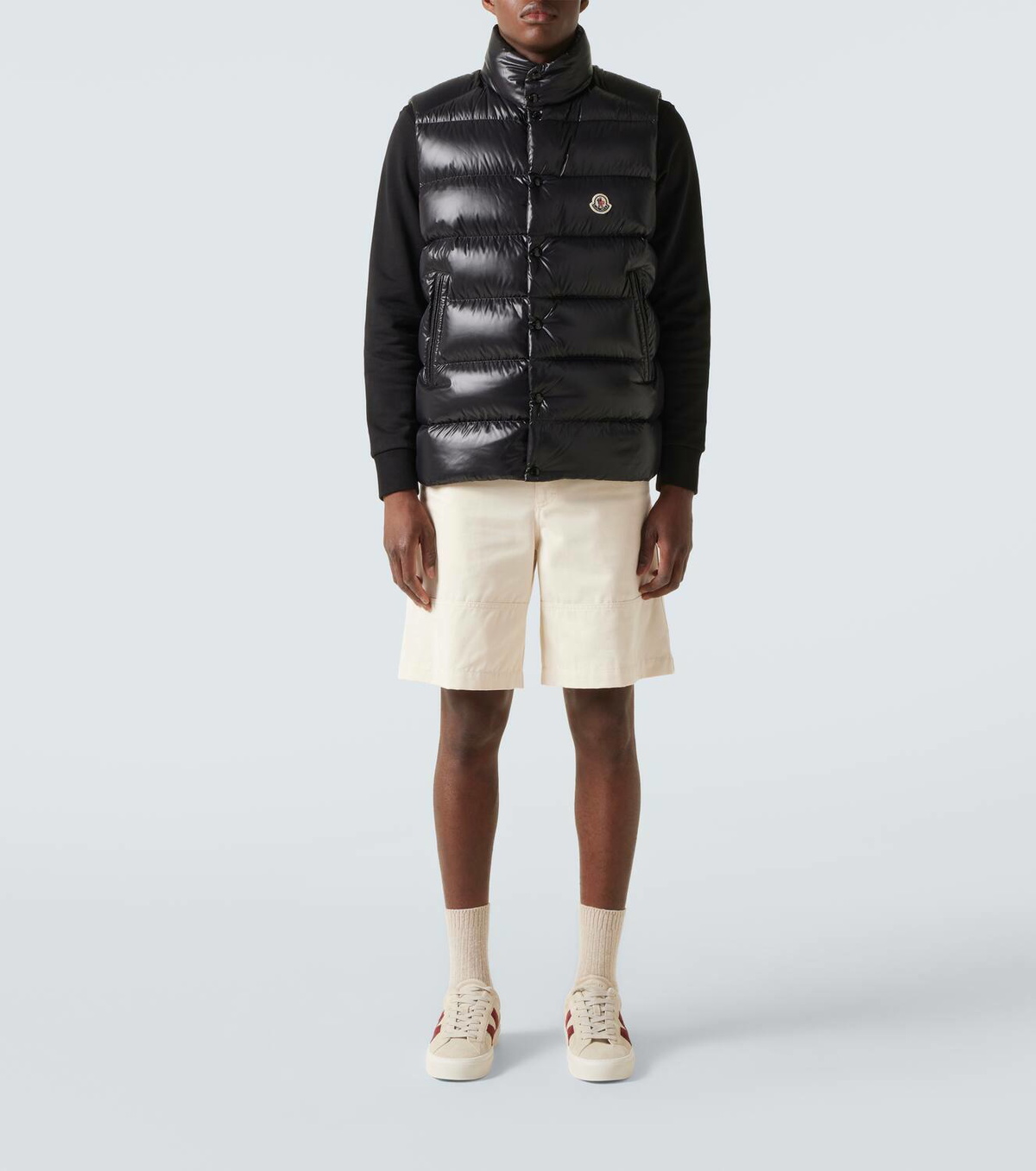 スニーカー MONCLER Sand suede Monaco2 sneakers (K209B4M00060M7633 20C) Moncler Monaco2 suede sneakers Moncler