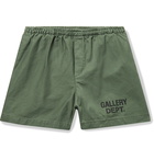 Gallery Dept. - Zuma Logo-Print Cotton-Canvas Shorts - Green