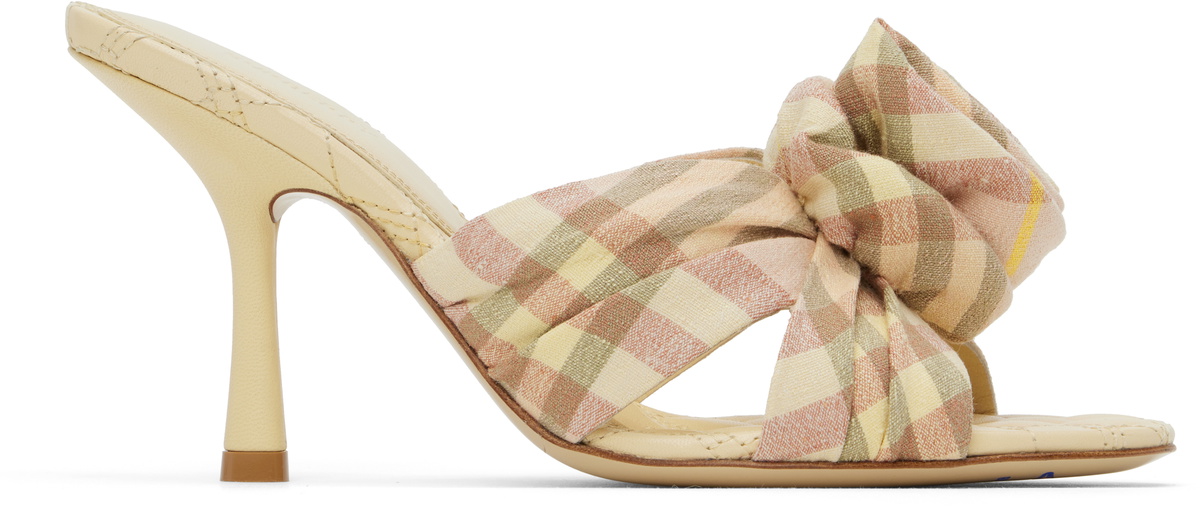 サンダル・ミュール BURBERRY MEWS MULE SANDALS IN CANVAS Burberry Check Mews Low Mules | Neiman Marcus