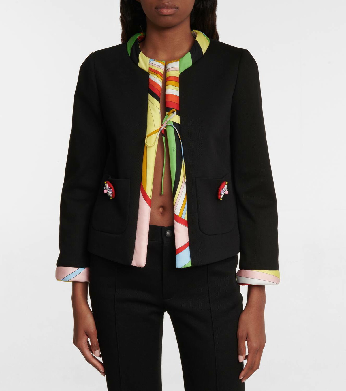 Pucci Trimmed cotton jacket Emilio Pucci