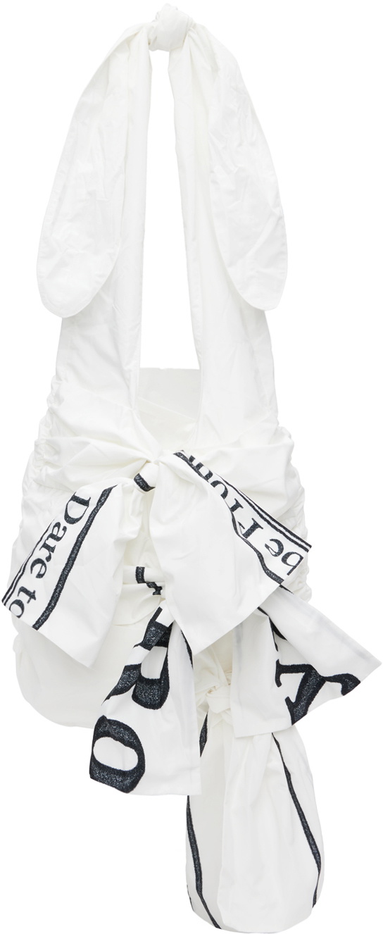 TheOpen Product White Ruched Training Tote