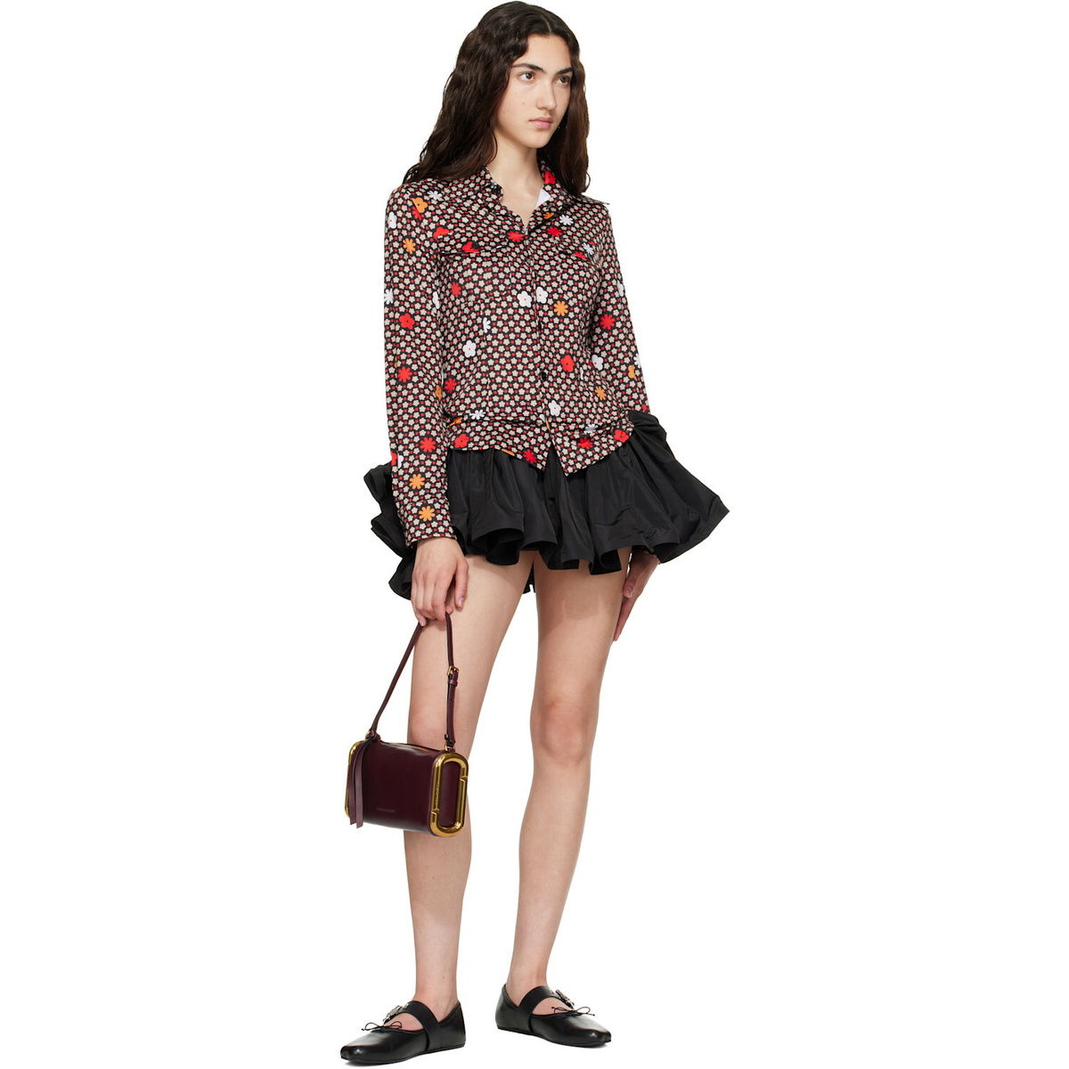 Marc Jacobs Burgundy 'The Scene' Small Shoulder Bag