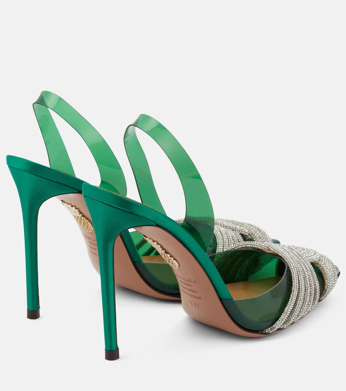 Aquazzura Gatsby Sling embellished PVC pumps Aquazzura