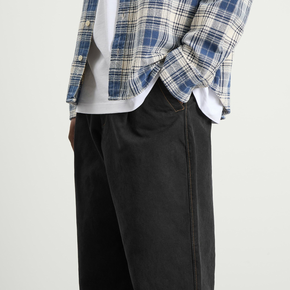 Bound Men's Heavy Canvas Workwear Trousers in Black