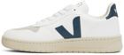 Veja White & Blue V-10 Vegan Sneakers