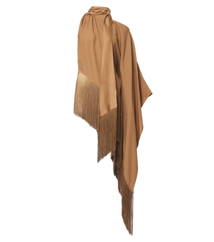 Photo: Taller Marmo Atlas fringed scarf-detail crêpe cady blouse