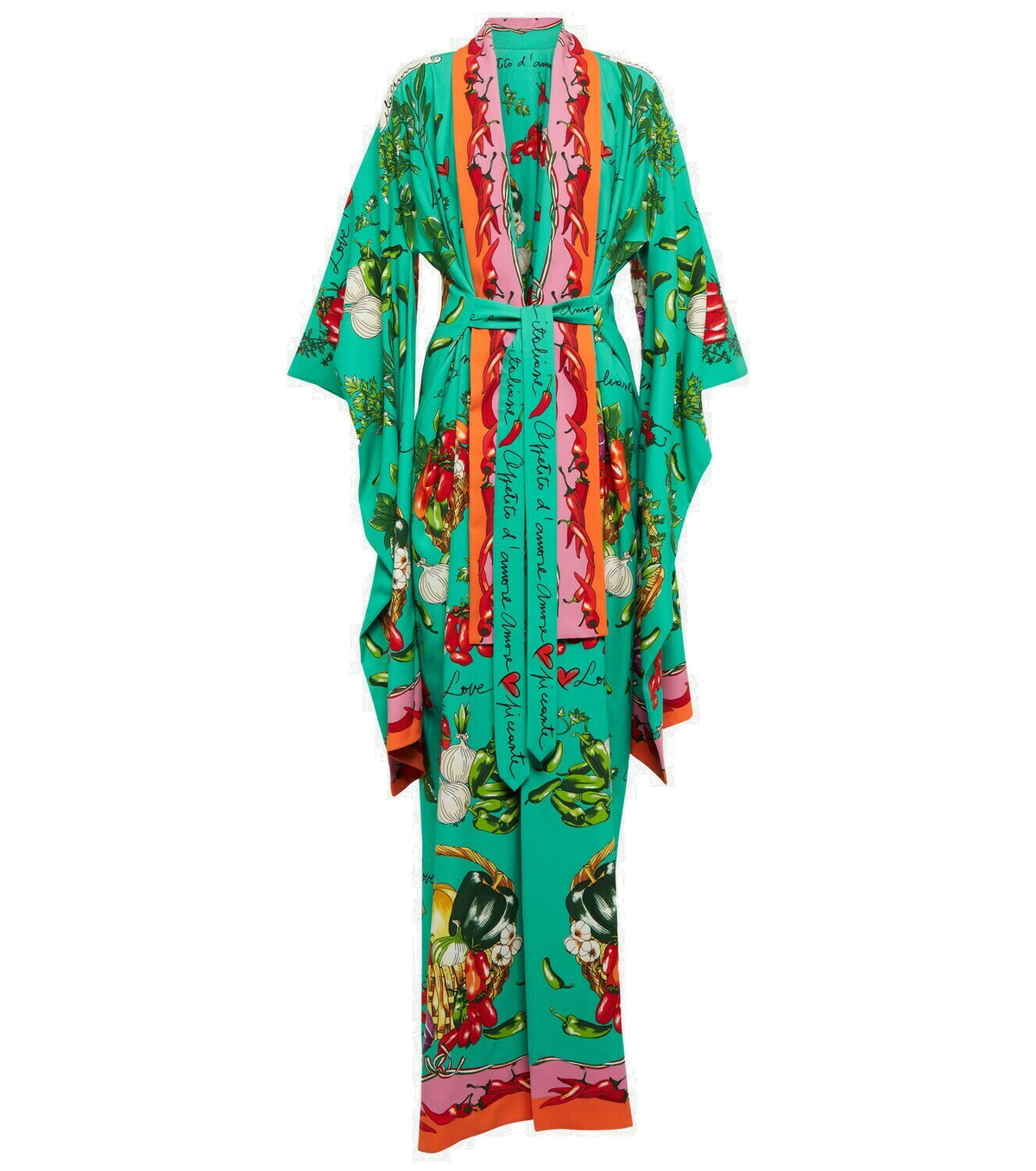 Dolce&Gabbana Printed silk charmeuse kaftan Dolce & Gabbana