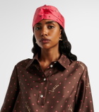 Valentino Printed silk twill headband
