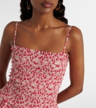 Marant Etoile Elodie floral smocked cotton minidress