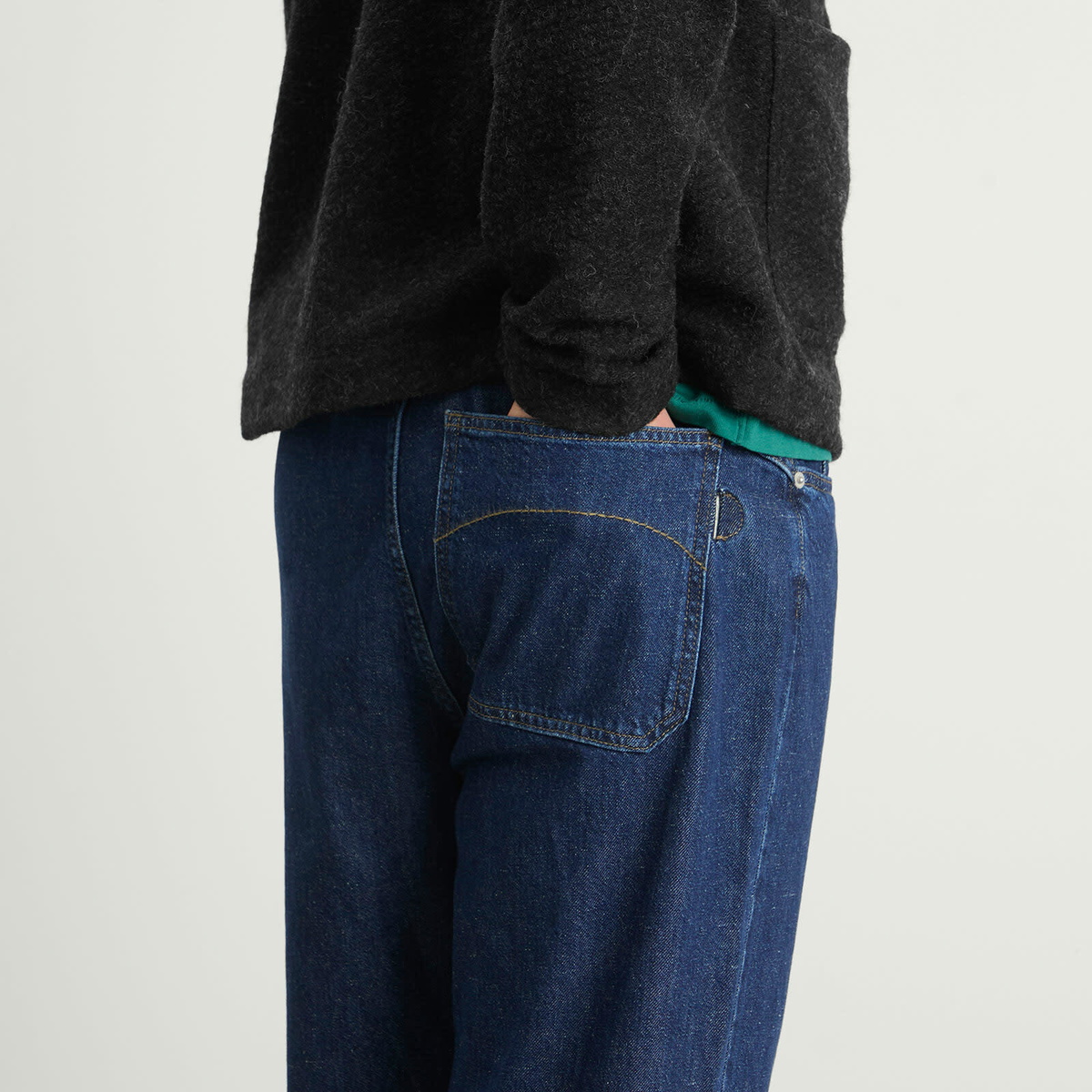 Folk Men's Barrel Leg Pant in Slub Denim