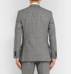 Kingsman - Grey Slim-Fit Unstructured Double-Breasted Houndstooth Wool Suit Jacket - Gray