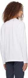 Sunspel White Classic Long Sleeve T-Shirt