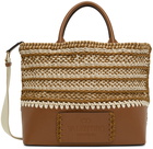 Valentino Garavani Brown Small Crochet Tote