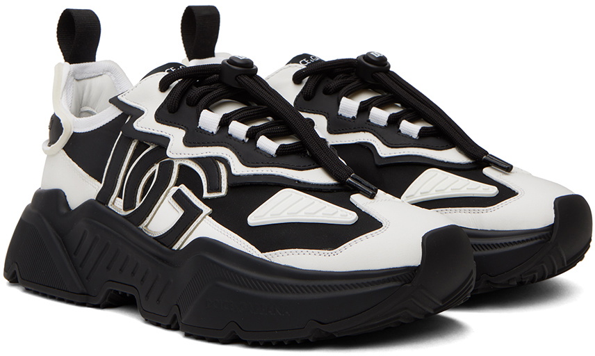 Dolce & Gabbana White & Black Daymaster Sneakers Dolce & Gabbana