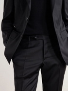 Canali - Slim-Fit Tapered Wool-Twill Suit Trousers - Black