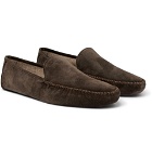 Loro Piana - Maurice Cashmere-Lined Suede Slippers - Men - Brown