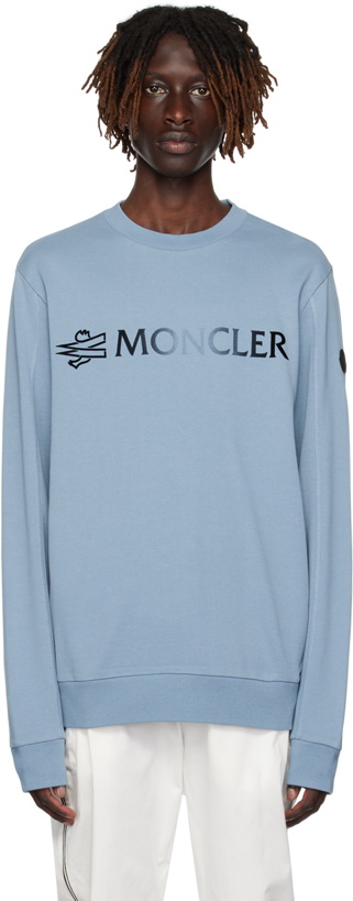 Photo: Moncler Blue Flocked Sweatshirt