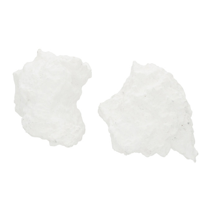 Ingy Stockholm White Object No. 144 Asymmetric Earrings