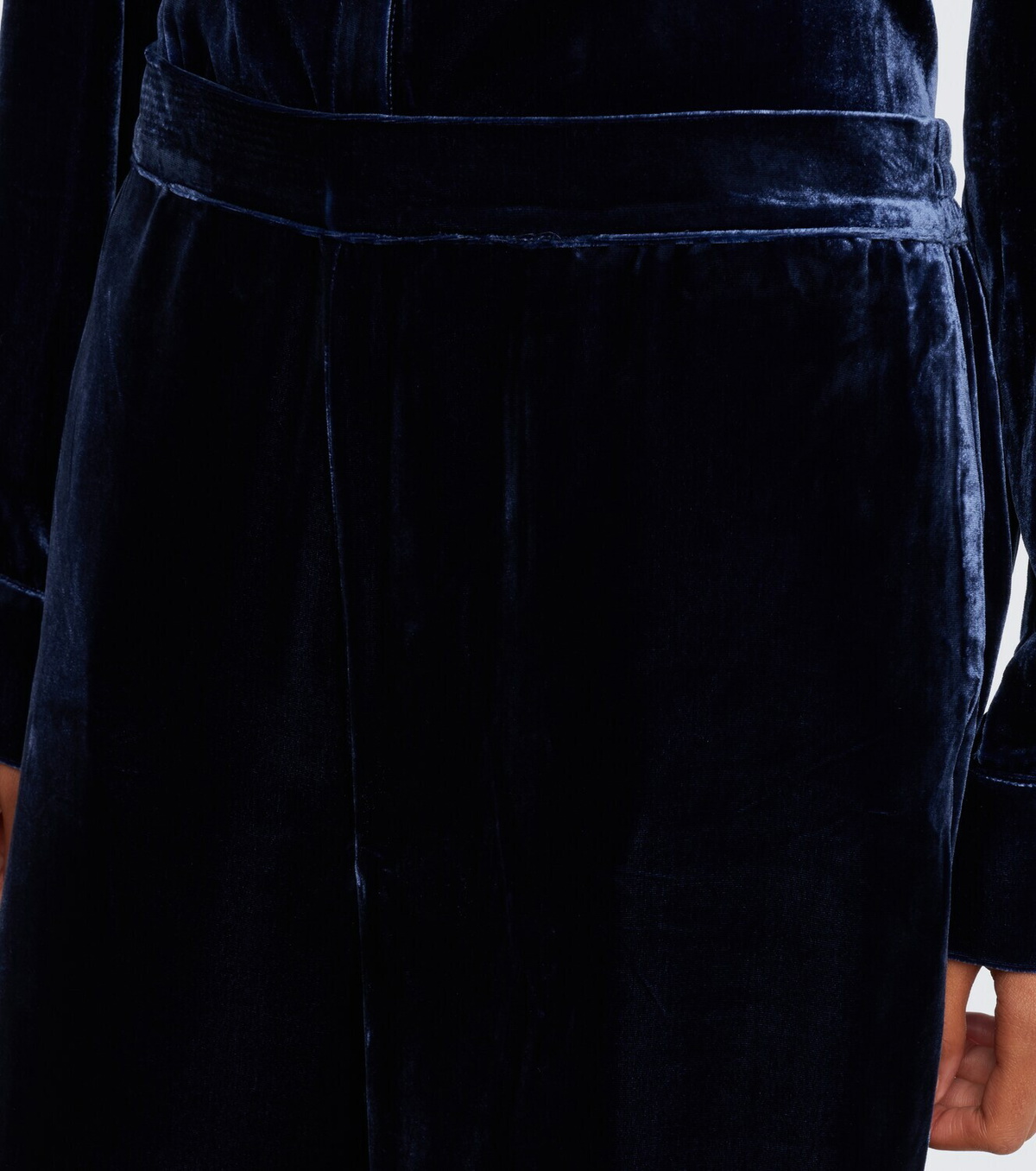 Asceno London velvet wide-leg pants
