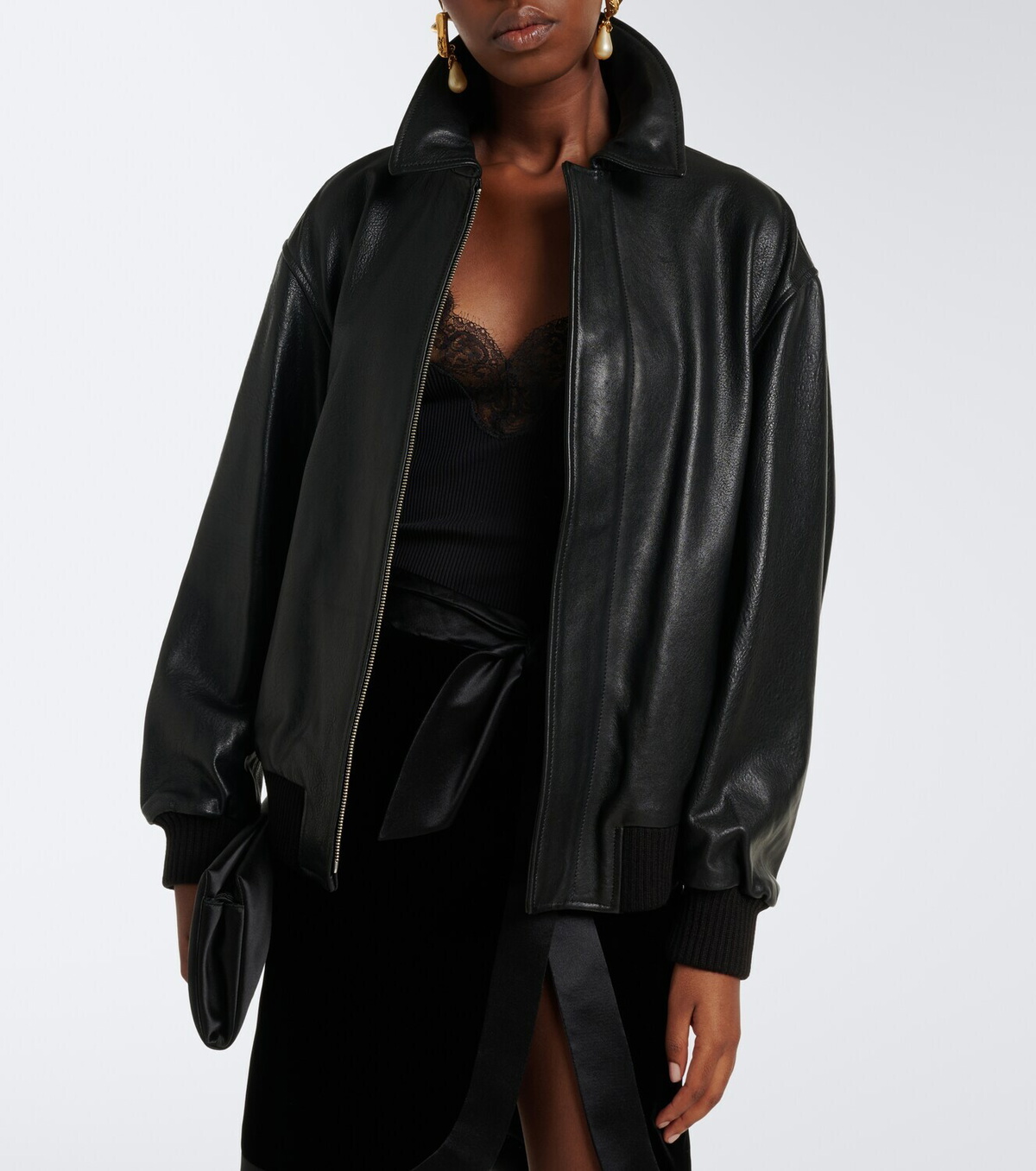 Nour Hammour Toyen leather blouson jacket
