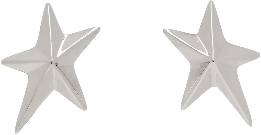Mugler Silver Armor Earrings