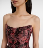Markarian Rousseau floral brocade midi dress