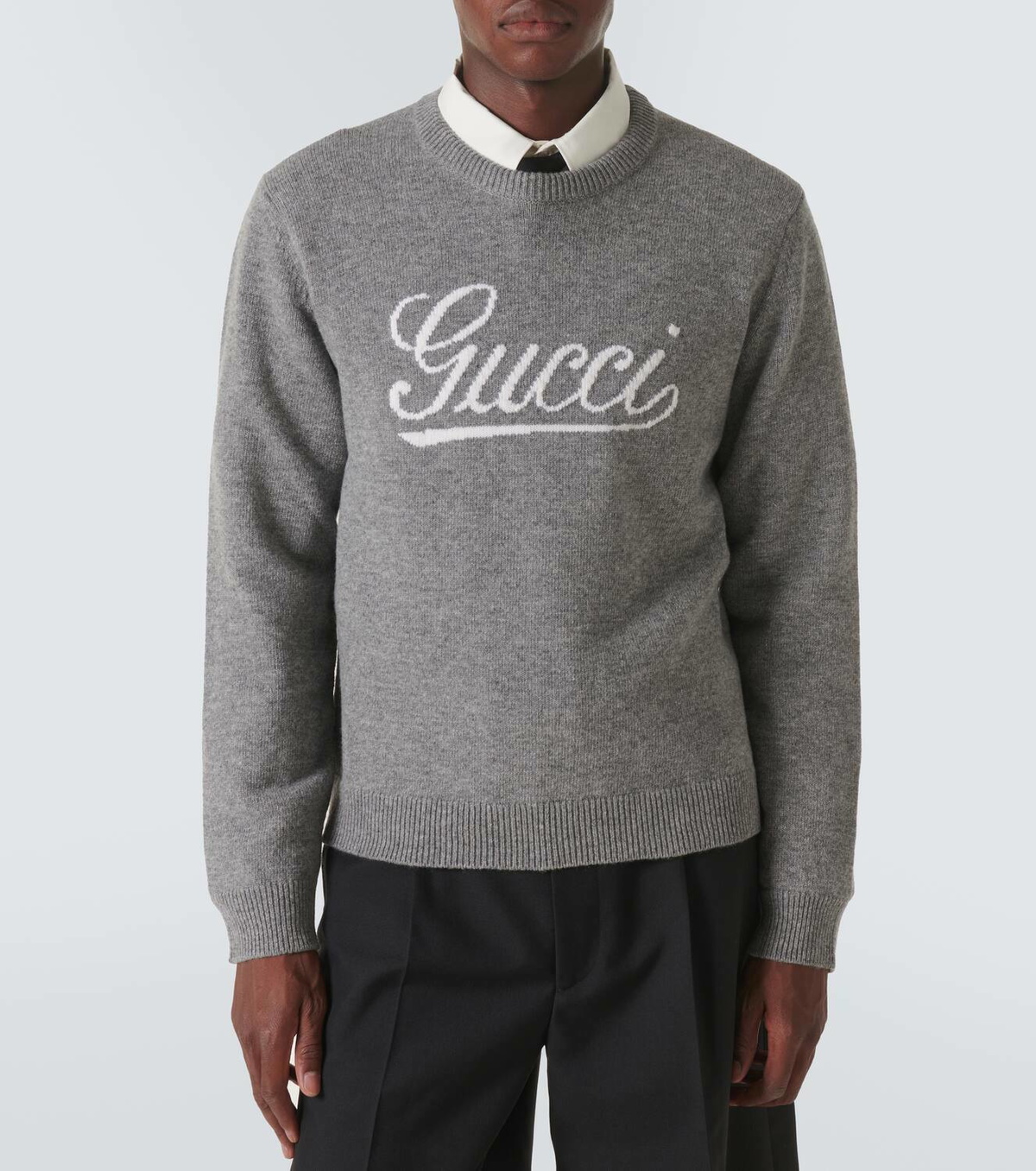 Gucci Logo intarsia wool sweater Gucci