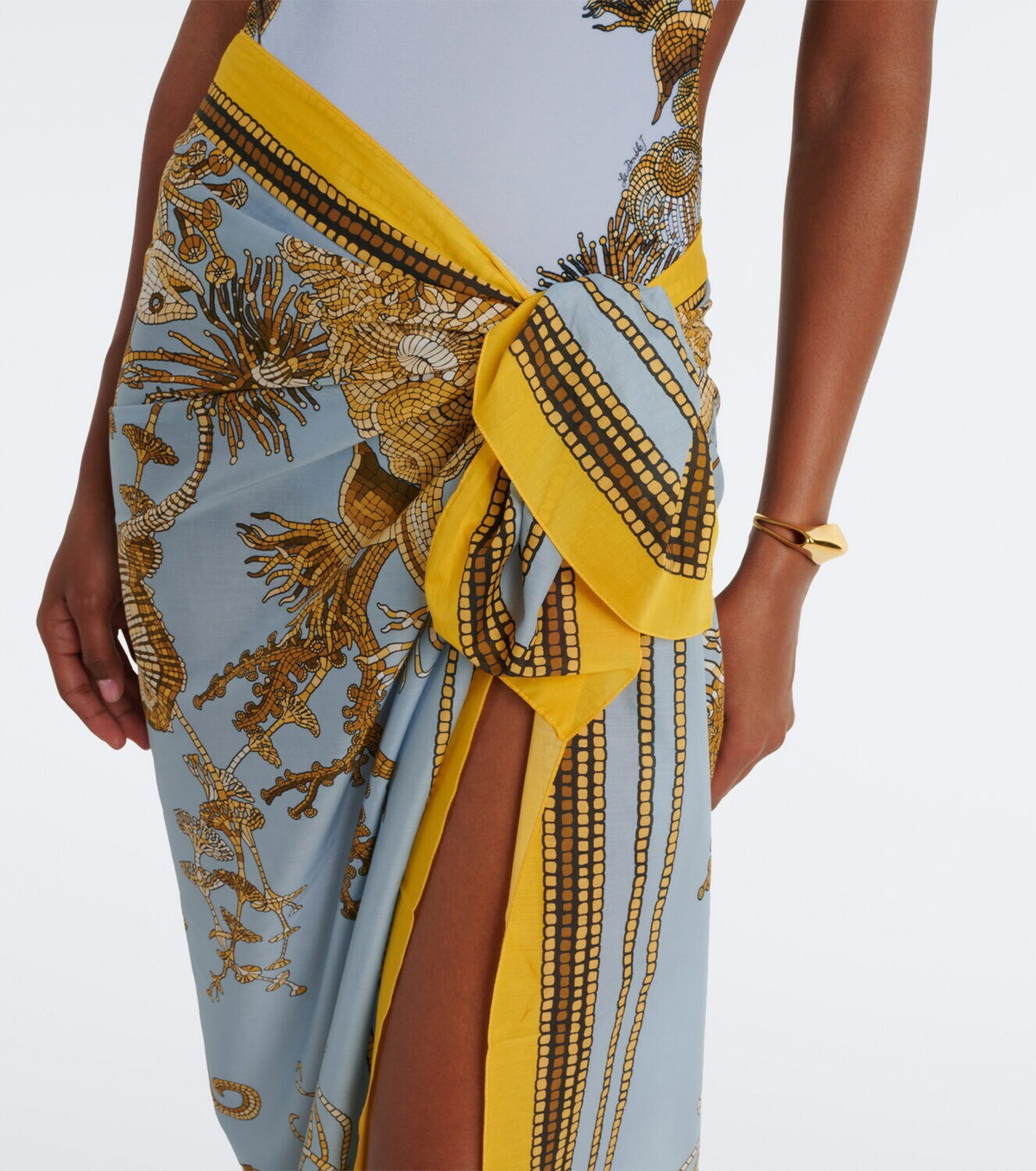 La DoubleJ Printed cotton beach cover-up