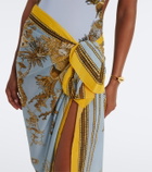 La DoubleJ Printed cotton beach cover-up