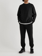 ATON - Zero Tsuri Tapered Cotton-Jersey Sweatpants - Black