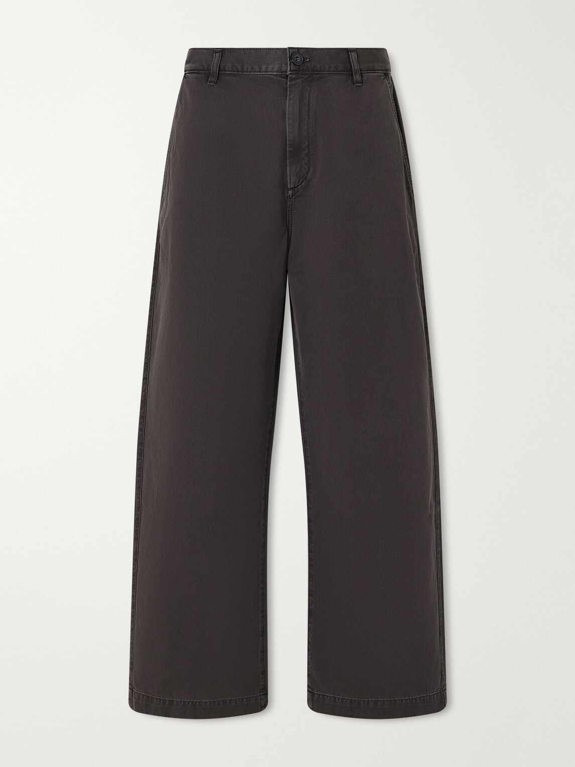 AGOLDE - Warwick Wide-Leg Cotton-Twill Trousers - Brown