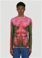 Y/Project x Jean Paul Gaultier  - Body Morph Mesh Cover Top in Pink