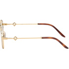 Fendi Gold FF Diamonds Sunglasses