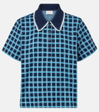 The Upside Clubhouse Dom checked cotton polo shirt