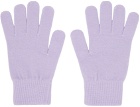 Yves Salomon Purple Logo Plaque Gloves