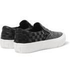 Vans - Engineered Garments OG Classic LX Checkerboard Leather and Suede Slip-On Sneakers - Black