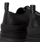 ALEXANDER MCQUEEN - Exaggerated-Sole Rubber-Trimmed Leather Sneakers - Black