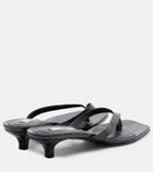 Toteme Croc-effect leather thong sandals