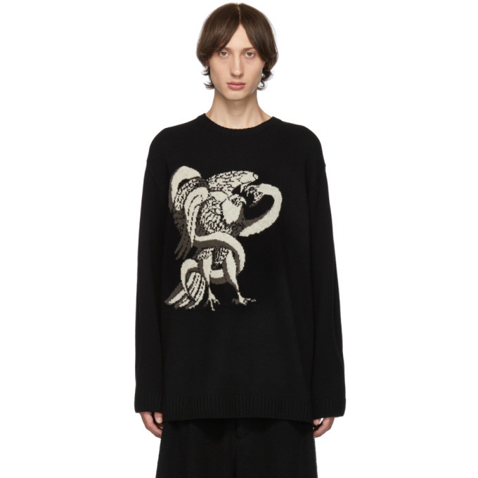 Photo: Yohji Yamamoto Black Eagle Snake Crewneck Sweater