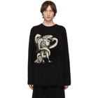 Yohji Yamamoto Black Eagle Snake Crewneck Sweater