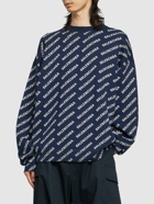 BALENCIAGA - All-over Logo Cotton Blend Sweater