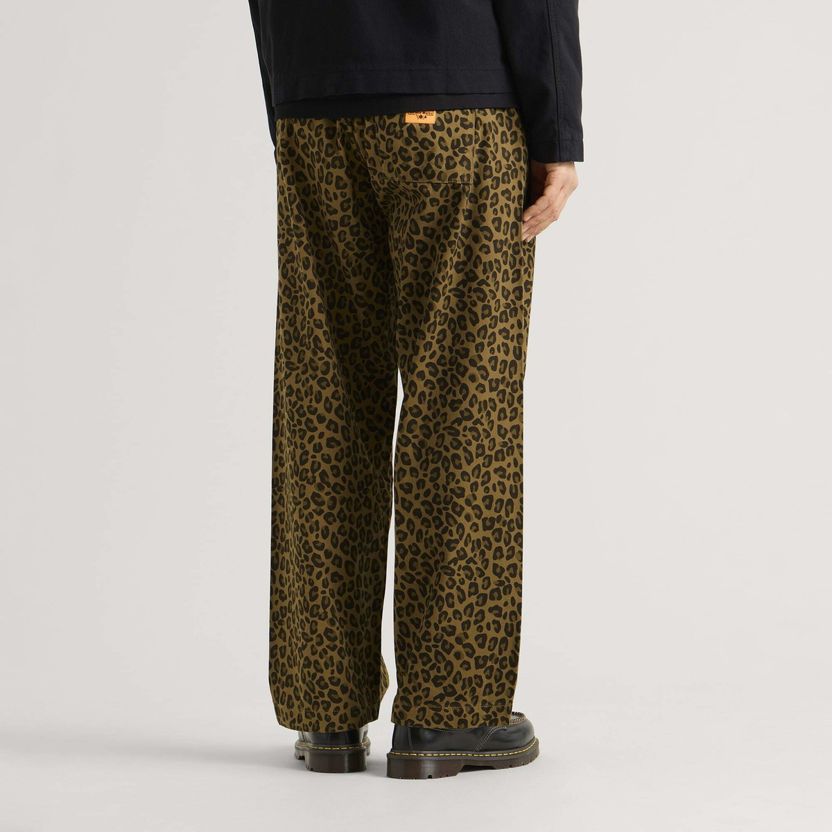 Service Works Men's Patterned Easy Chef Pants in Brown Leopard