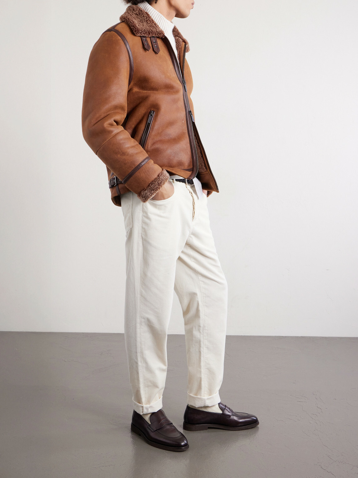 Brunello Cucinelli - Shearling Jacket - Brown