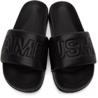 AMBUSH Black Quilted Logo Sandals