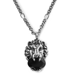 Gucci - Burnished Silver-Tone Swarovski Crystal Necklace - Men - Silver