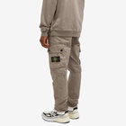 Stone Island Men's Brushed Cotton Canvas Cargo Pants in Dove Grey