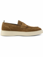 Officine Creative - Frame Suede Penny Loafers - Brown