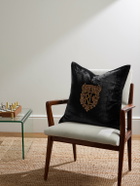 Ralph Lauren Home - Glenshire Logo-Embroidered Velvet Throw Pillow